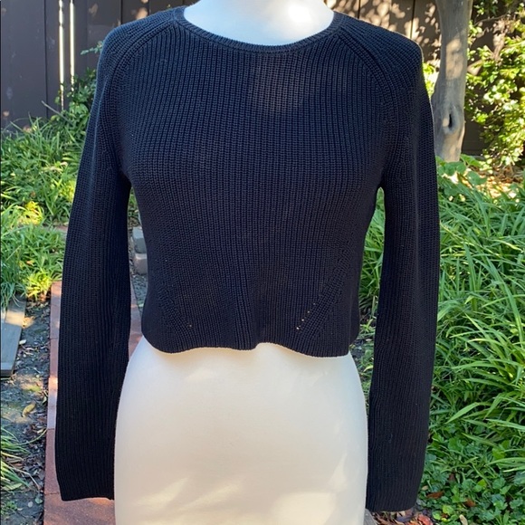 White House Black Market Sweaters - White house black market black crop sweater